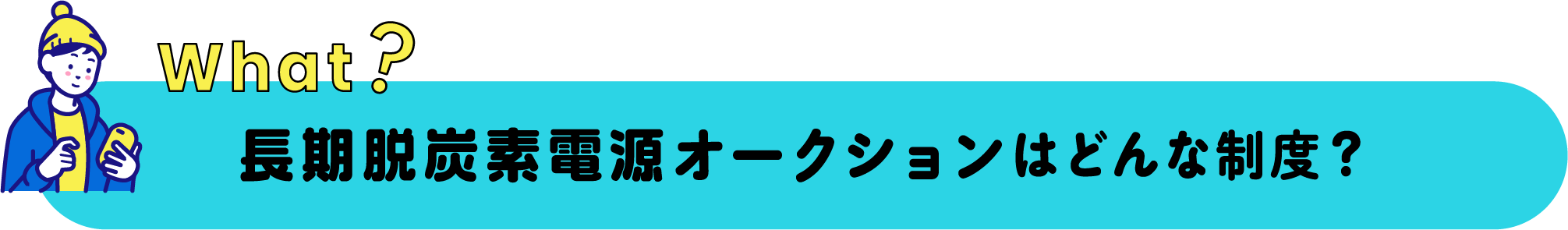 what? 長期脱炭素電源オークションはどんな制度？